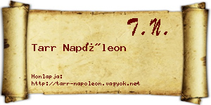 Tarr Napóleon névjegykártya